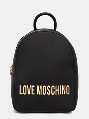 Love Moschino plecak damski kolor czarny duży z aplikacją JC4193PP1