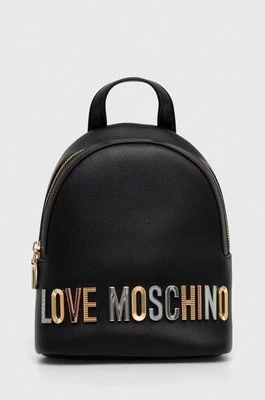 Love Moschino plecak damski kolor czarny mały z aplikacją