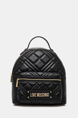 Love Moschino plecak damski kolor czarny mały z aplikacją JC4148PP0L