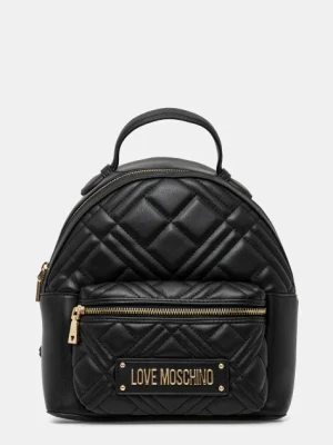 Love Moschino plecak damski kolor czarny mały z aplikacją JC4148PP1