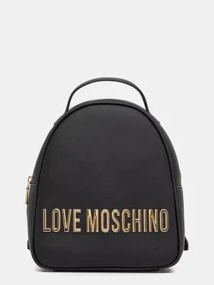 Love Moschino plecak damski kolor czarny mały z aplikacją JC4197PP1