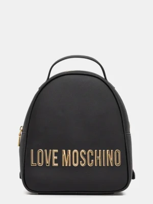 Love Moschino plecak damski kolor czarny mały z aplikacją JC4197PP1