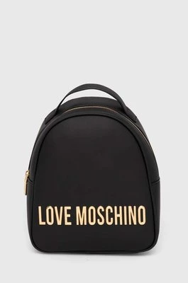 Love Moschino plecak damski kolor czarny mały z aplikacją JC4197PP1LKD0000