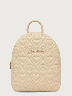 Love Moschino plecak damski z imitacji skóry beżowy