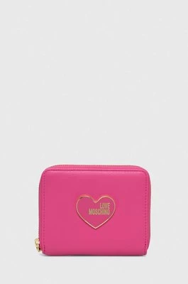 Love Moschino portfel damski kolor różowy