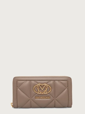 Love Moschino portfel damski z imitacji skóry beżowy
