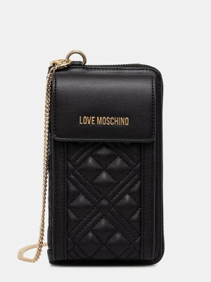 Love Moschino portfel damski z imitacji skóry czarny