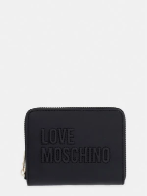 Love Moschino portfel damski z imitacji skóry czarny