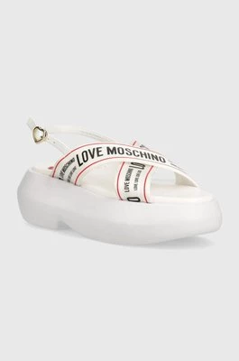 Love Moschino sandały damskie kolor biały na platformie JA16257I0IIX610A