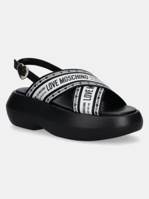 Love Moschino sandały damskie kolor czarny na platformie JA16207I0MIX200A