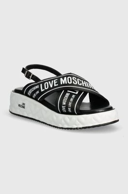 Love Moschino sandały damskie kolor czarny na platformie JA16315I0IIX300A