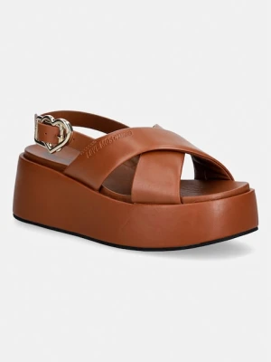 Love Moschino sandały damskie skórzane