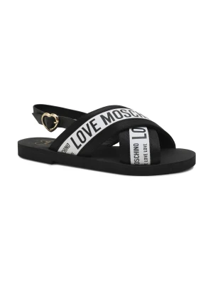 Love Moschino Sandały | z dodatkiem skóry czarny