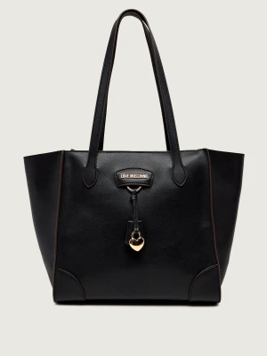 Love Moschino Skórzana shopperka czarny