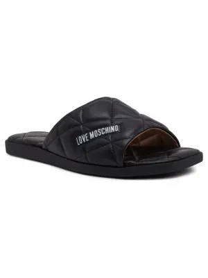 Love Moschino Skórzane klapki