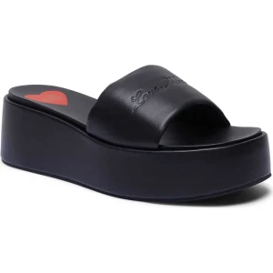 Love Moschino Skórzane klapki