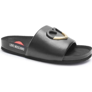 Love Moschino Skórzane klapki