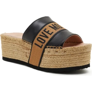Love Moschino Skórzane klapki