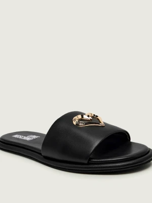 Love Moschino Skórzane klapki