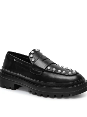 Love Moschino Skórzane loafersy SCARPAD