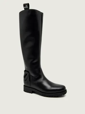 Love Moschino Skórzane oficerki