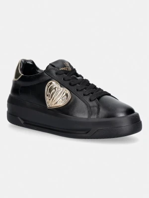 Love Moschino sneakersy damskie skórzane czarny
