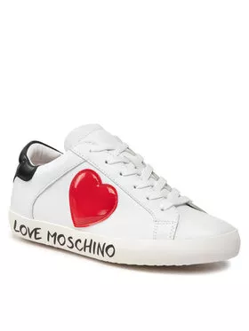 LOVE MOSCHINO Sneakersy JA15162G1FIA110A Biały