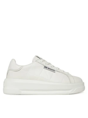 LOVE MOSCHINO Sneakersy JA15335G0NIEC10A Biały