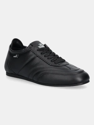 Love Moschino sneakersy skórzane damskie kolor czarny JA10201G1NIA0000
