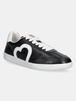 Love Moschino sneakersy skórzane damskie kolor czarny JA15112G1NIA100A