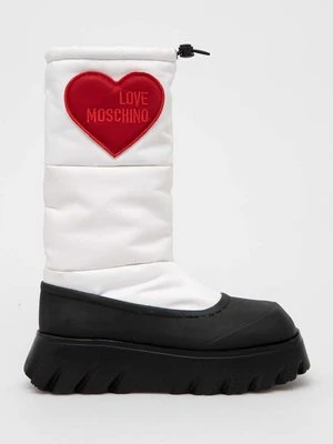 Love Moschino śniegowce kolor biały