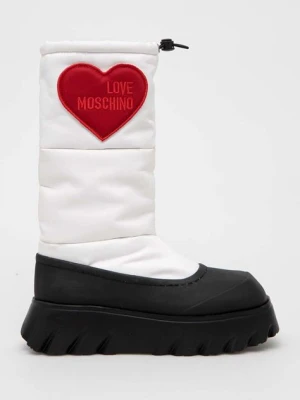 Love Moschino śniegowce kolor biały