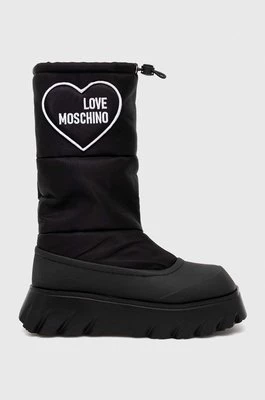 Love Moschino śniegowce kolor czarny