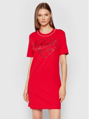 LOVE MOSCHINO Sukienka codzienna W5A0222M 3517 Czerwony Regular Fit