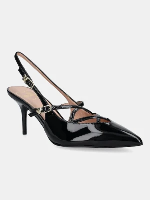 Love Moschino szpilki skórzane kolor czarny JA10287G1NIH0000