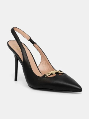Love Moschino szpilki skórzane kolor czarny JA10309G1NIA0000
