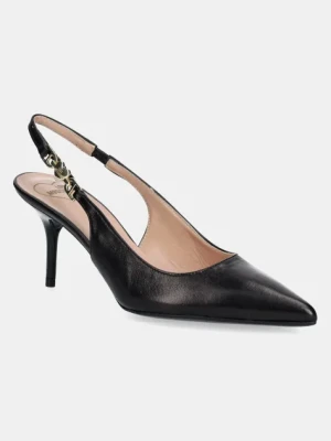 Love Moschino szpilki skórzane kolor czarny JA10487G1MIA0000