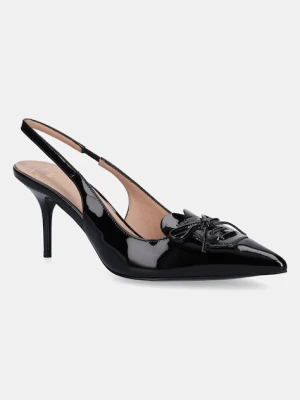 Love Moschino szpilki skórzane kolor czarny JA10517G0NIH0000