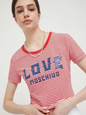 Love Moschino t-shirt damski kolor czerwony