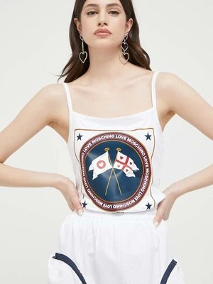 Love Moschino top damski kolor biały