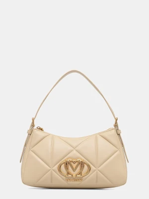 Love Moschino torebka bagietka damska z imitacji skóry beżowy