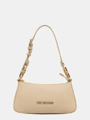 Love Moschino torebka bagietka damska z imitacji skóry beżowy