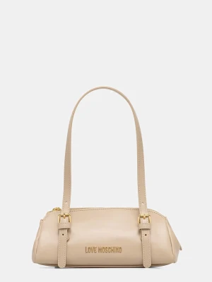 Love Moschino torebka bagietka damska z imitacji skóry beżowy