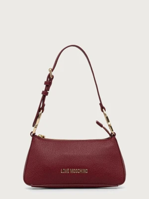Love Moschino torebka bagietka damska z imitacji skóry bordowy
