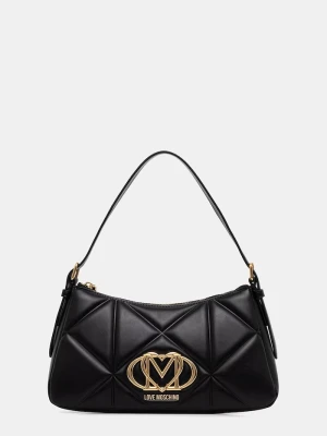 Love Moschino torebka bagietka damska z imitacji skóry czarny