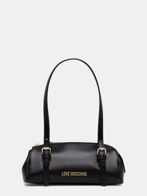 Love Moschino torebka bagietka damska z imitacji skóry czarny