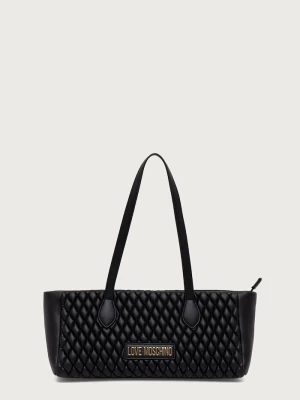 Love Moschino torebka bagietka damska z imitacji skóry czarny