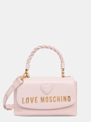 Love Moschino torebka crossbody damska skórzana różowy