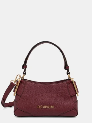 Love Moschino torebka crossbody damska z imitacji skóry bordowy