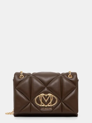 Love Moschino torebka crossbody damska z imitacji skóry brązowy